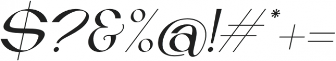 Musthyka Italic otf (400) Font OTHER CHARS