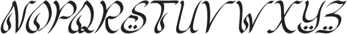 Mutafa'il Italic otf (400) Font UPPERCASE