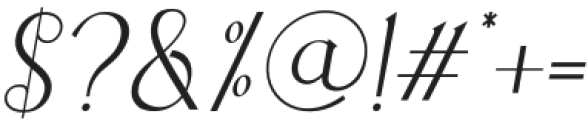 Mutalis Fashion Italic otf (400) Font OTHER CHARS