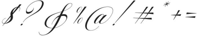 MutiaraCalligraphy-Italic otf (400) Font OTHER CHARS