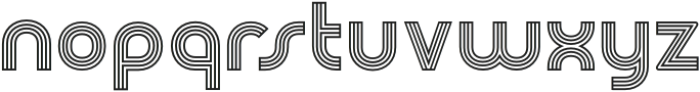 Mutiny Striped otf (400) Font LOWERCASE