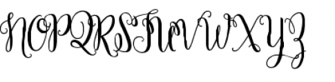 Mulberry Script Bold Font UPPERCASE