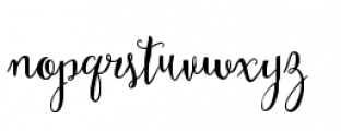Mulberry Script Bold Font LOWERCASE