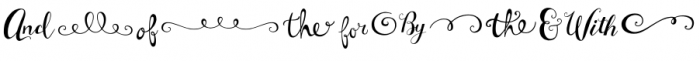 Mulberry Script Extras Font UPPERCASE