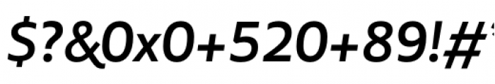 Multiple Alt III Semi Bold Italic Font OTHER CHARS