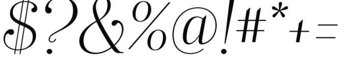 Mussica Italic Font OTHER CHARS