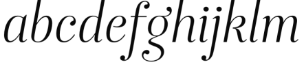 Mussica Italic Font LOWERCASE