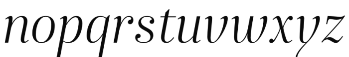 Mussica Italic Font LOWERCASE