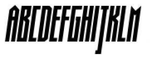 Muzarela Condensed Bold Italic Font UPPERCASE