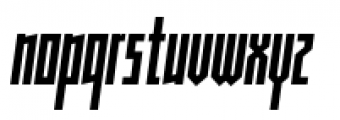 Muzarela Condensed Bold Italic Font LOWERCASE