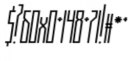 Muzarela Condensed Light Italic Font OTHER CHARS