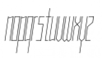 Muzarela Condensed Thin Italic Font LOWERCASE