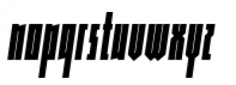 Muzarela Extracondensed Black Italic Font LOWERCASE