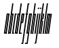 Muzarela Extracondensed Light Italic Font LOWERCASE