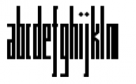Muzarela Extracondensed Regular Font LOWERCASE