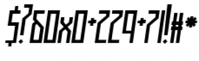 Muzarela Semicondensed Italic Font OTHER CHARS