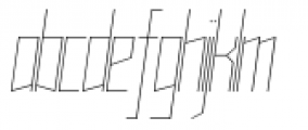 Muzarela Semicondensed Thin italic Font LOWERCASE