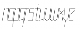Muzarela Semicondensed Thin italic Font LOWERCASE