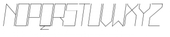 Muzarela Semiexpanded Thin Italic Font UPPERCASE
