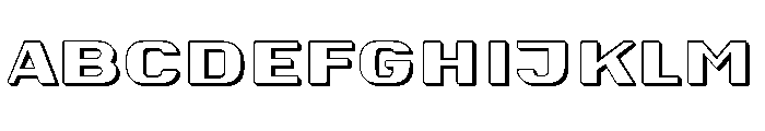 Muela Hollow Regular Font UPPERCASE