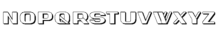 Muela Hollow Regular Font UPPERCASE