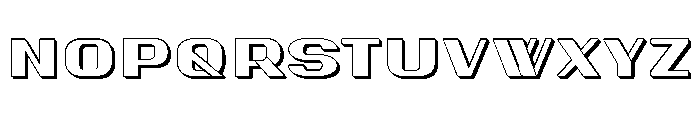 Muela Hollow Regular Font LOWERCASE