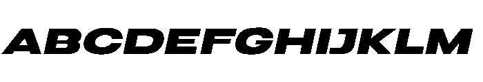 MugioPersonalUse-ExtBdSlant Font UPPERCASE
