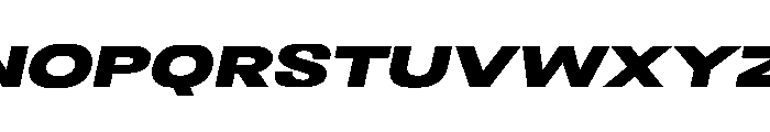 MugioPersonalUse-ExtBdSlant Font UPPERCASE