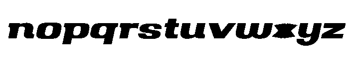 MugioPersonalUse-ExtBdSlant Font LOWERCASE