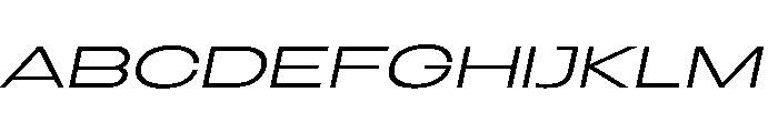 MugioPersonalUse-ExtLtSlant Font UPPERCASE