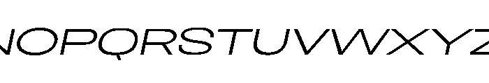 MugioPersonalUse-ExtLtSlant Font UPPERCASE