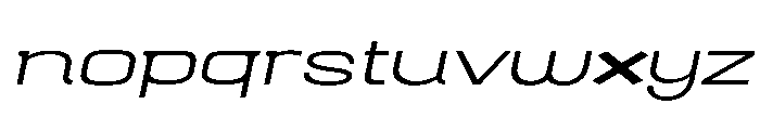 MugioPersonalUse-ExtLtSlant Font LOWERCASE