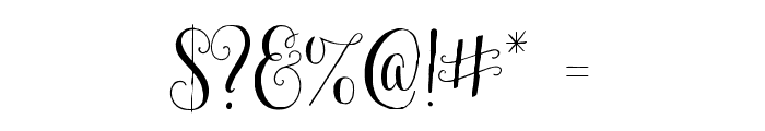 Mulberry Script Font OTHER CHARS