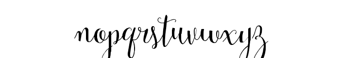 Mulberry Script Font LOWERCASE