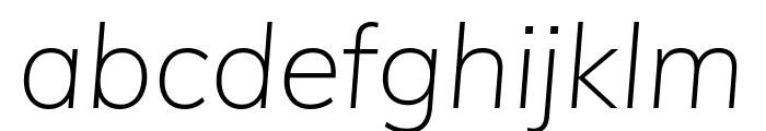 Muli ExtraLight Italic Font LOWERCASE