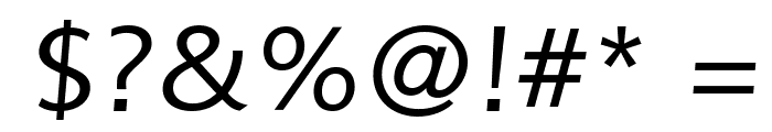 Muli Italic Font OTHER CHARS
