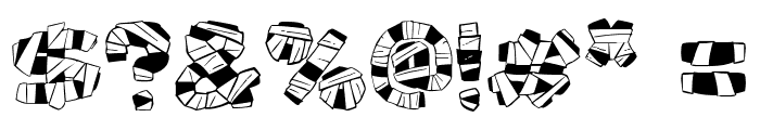 Mummy Halloween Bold Italic Font OTHER CHARS