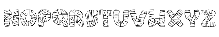 Mummy Halloween Font UPPERCASE