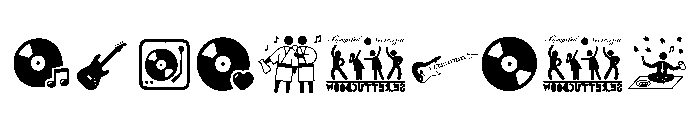 Music and Party Font OTHER CHARS