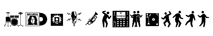 Music and Party Font UPPERCASE
