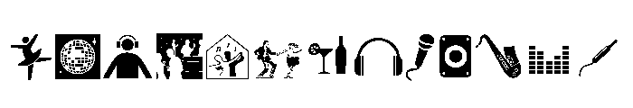 Music and Party Font UPPERCASE