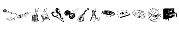 MusicMuseal Font LOWERCASE