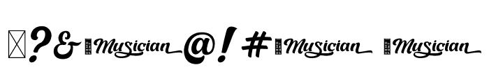 Musician Demo Font OTHER CHARS