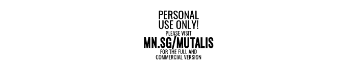 Mutalis Fashion PERSONAL USE Regular Font OTHER CHARS