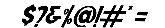 Mutchin Italic Font OTHER CHARS