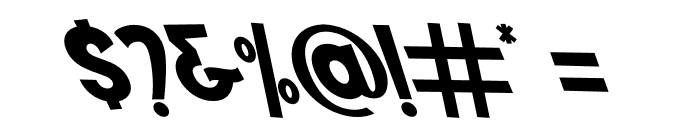 Mutchin Oblique Font OTHER CHARS