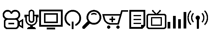 multimedia icons Font OTHER CHARS
