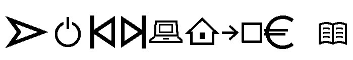 multimedia icons Font OTHER CHARS