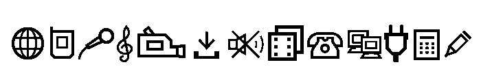 multimedia icons FONT
