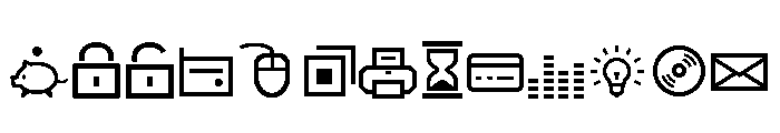 multimedia icons Font LOWERCASE